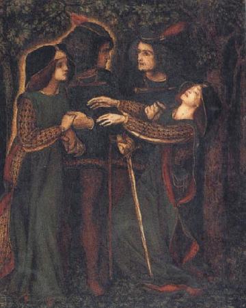 Dante Gabriel Rossetti How They Met Themselves France oil painting art